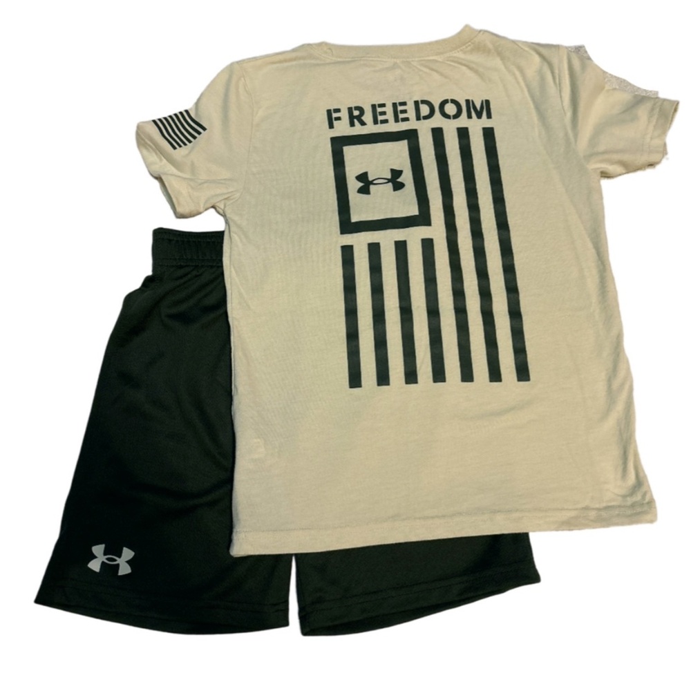 New Under Armour boys shirt and shorts set size 7